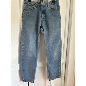 Pre-Owned Levi Strauss 550 Jean Men Blue Denim Relaxed Fit Straight Leg Sz 33x30